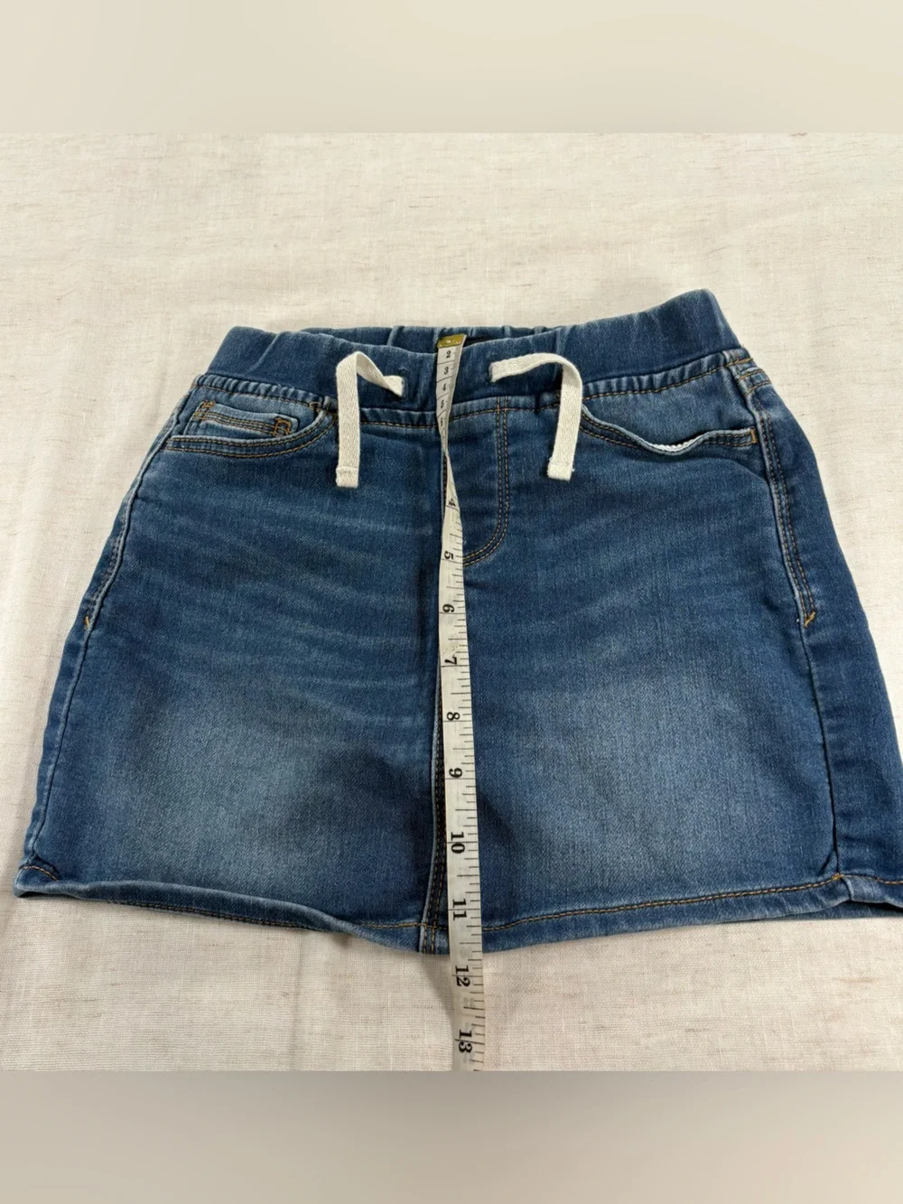 GAP Girls Denim Skirt with Knit Waist - Dark Blue